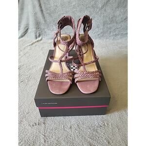 Vince Camuto Heels Size 10 Lavender Strappy Block Summer Fun Sandal **